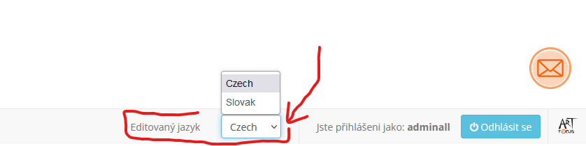 editace konkrétního jazyka